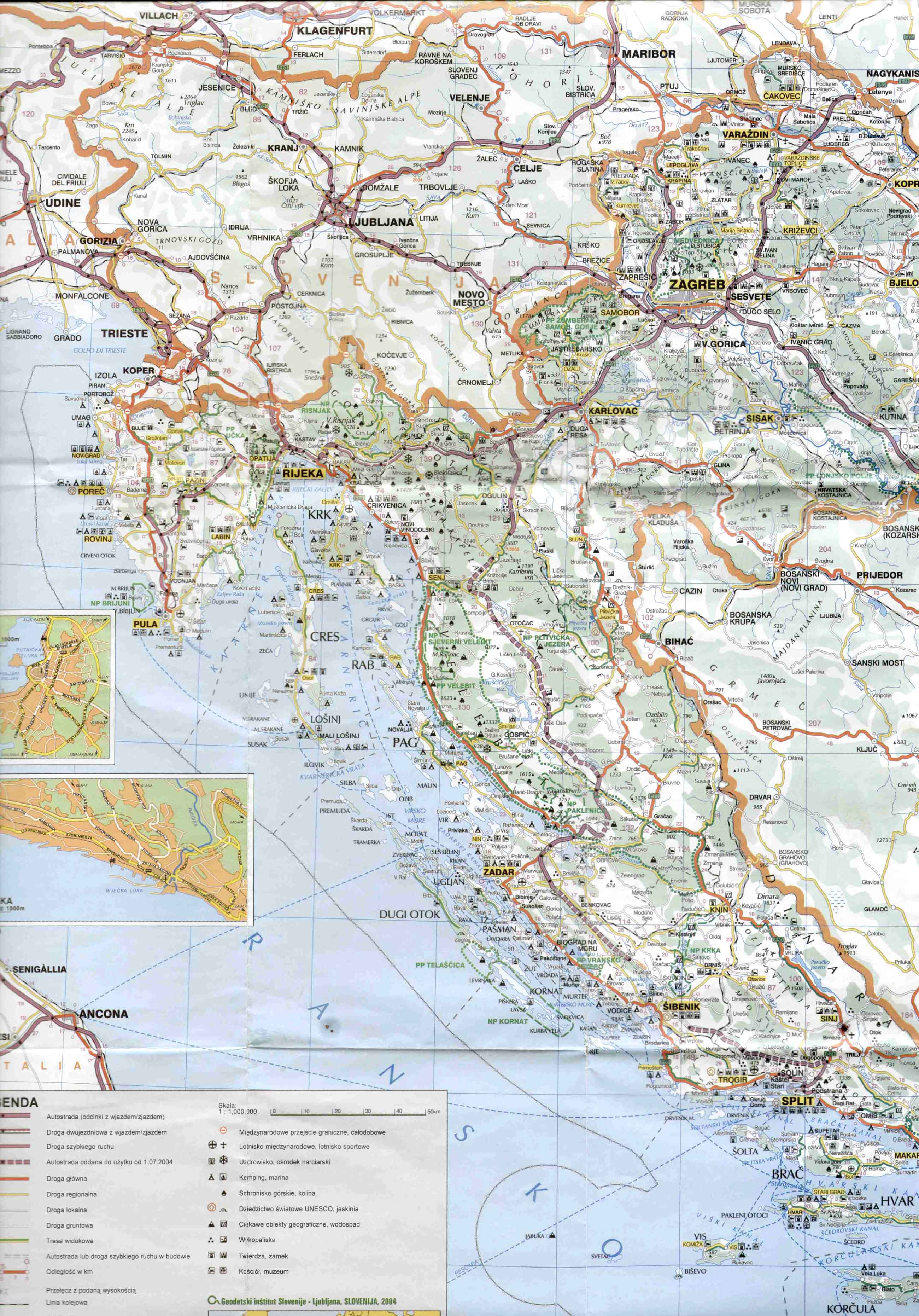 horvátország magyarország térkép Horvátország Adria Dalmácia Isztria útibeszámolók információk  horvátország magyarország térkép