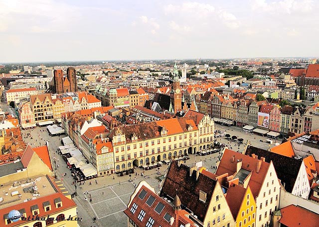 Wroclaw főtere felülről