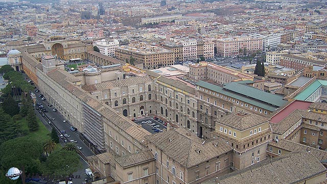 A Vatikáni Múzeum felülről