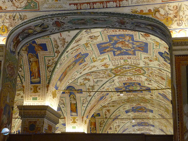 Vatikáni múzeumok A pápai könyvtár mennyezete