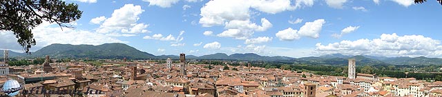 Lucca a Guinigi toronyból