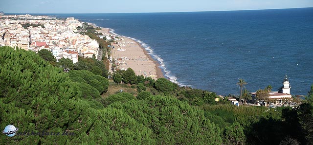 Calella központi strandja