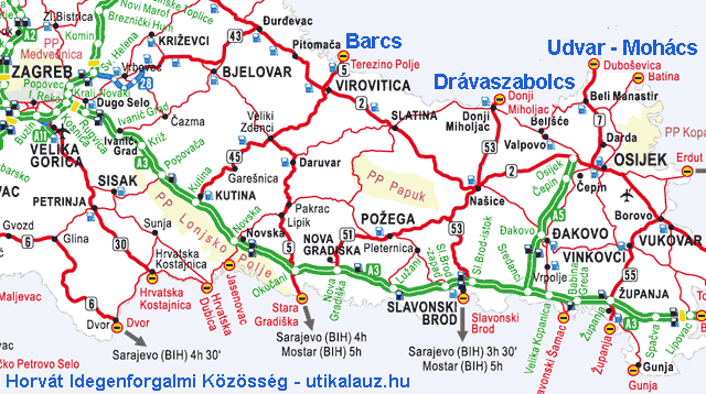 magyarország térkép barcs Horvátországi autópályák és díjak útvonaltervező térképek  magyarország térkép barcs